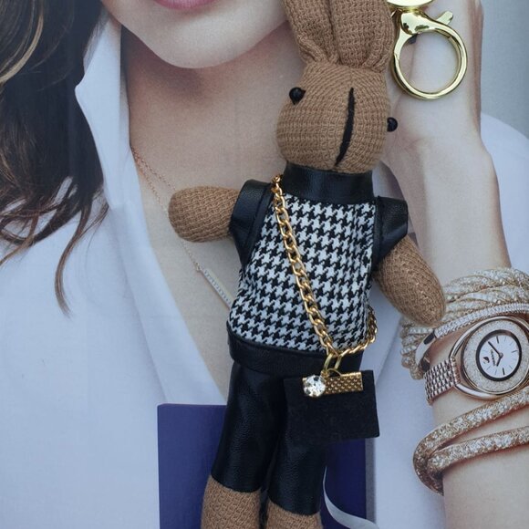 Bunny Rabbit Key Chain Key Ring Handbag Purse Charm Fashion Women Accessory Gift - Picture 3 of 4